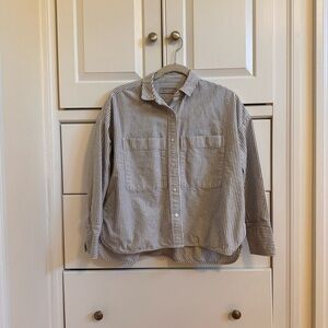 Striped Button-Up Shirt